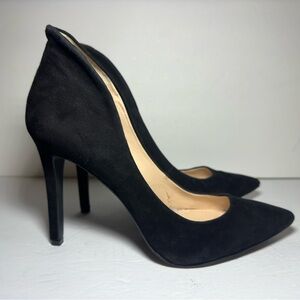 Jessica Simpson Womens Black Suede High Heel Cambredge Pump Formal Holiday Sz 8